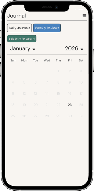 Weekly Review interface